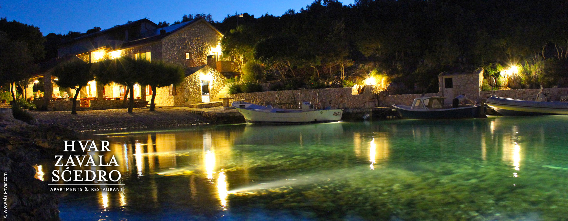 Restaurant on the island of Šćedro